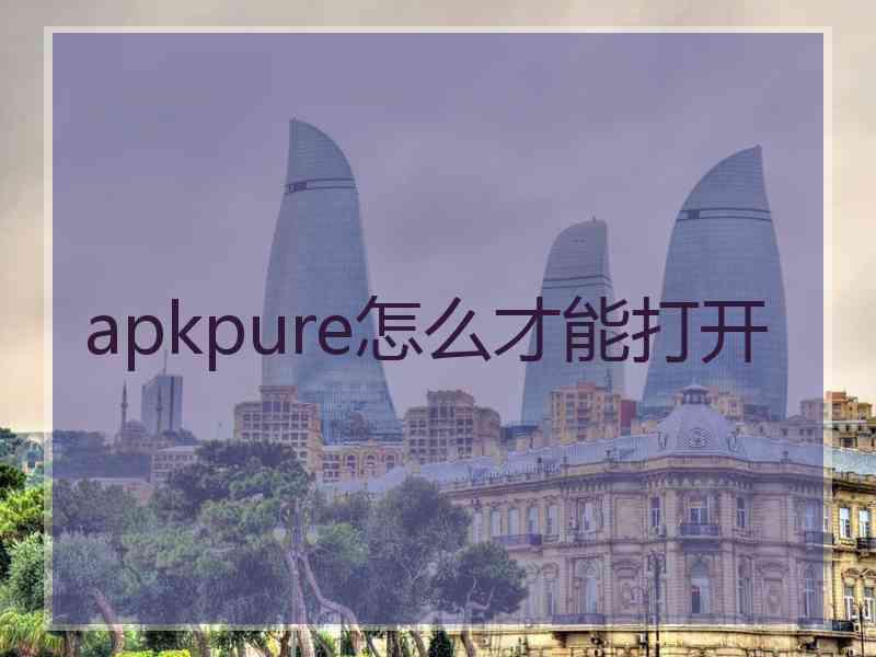 apkpure怎么才能打开