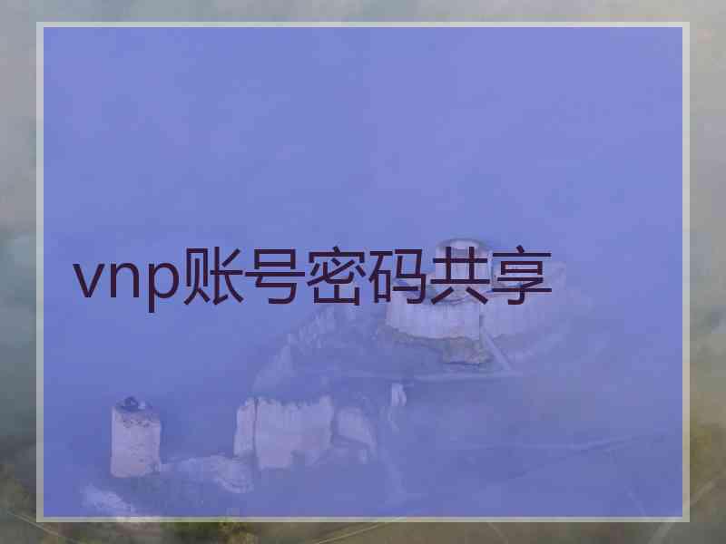 vnp账号密码共享