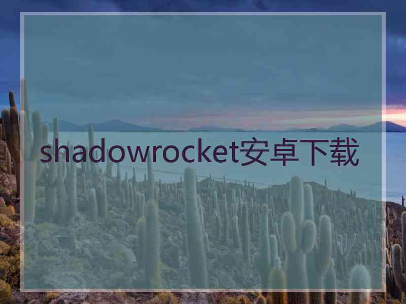 shadowrocket安卓下载